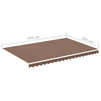 udskiftningsdug til markise 4,5x3 m polyester brun