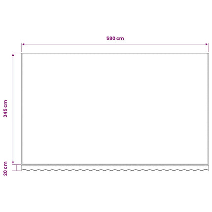 udskiftningsdug til markise 600x350 cm polyester brun