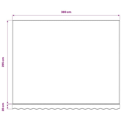 udskiftningsdug til markise 400x300 cm polyester antracitgrå og hvid