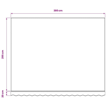 udskiftningsdug til markise 400x300 cm polyester antracitgrå og hvid