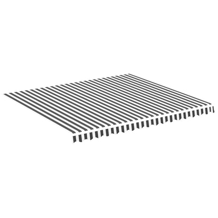 udskiftningsdug til markise 380x345 cm polyester antracitgrå og hvid