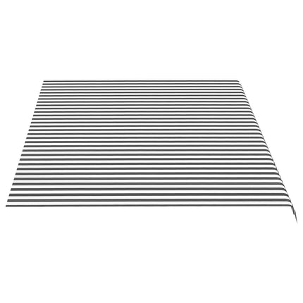 udskiftningsdug til markise 480x295 cm polyester antracitgrå og hvid