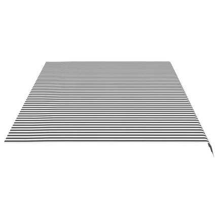 udskiftningsdug til markise 580x295 cm polyester antracitgrå og hvid