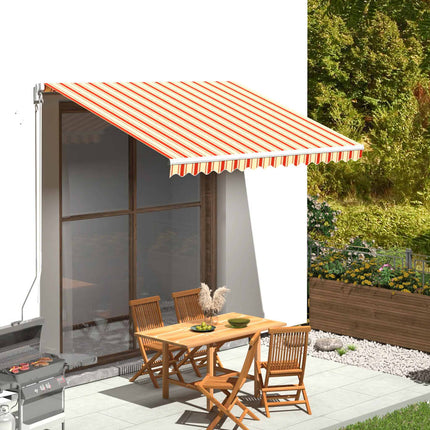 udskiftningsdug til markise 3,5x2,5 m polyester gul og orange