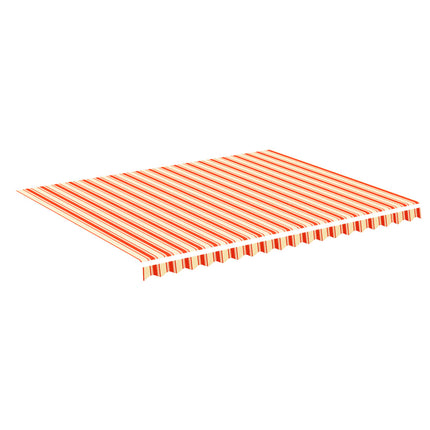 udskiftningsdug til markise 4,5x3,5 m polyester gul og orange