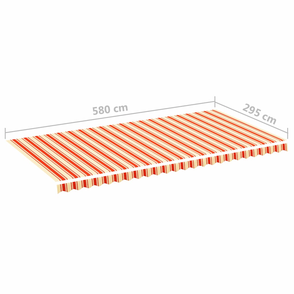 udskiftningsdug til markise 6x3 m gul og orange