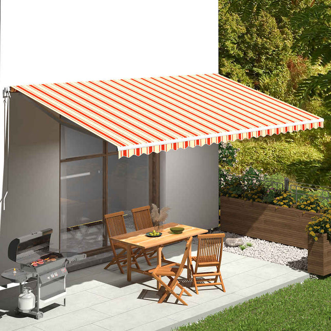udskiftningsdug til markise 6x3 m gul og orange