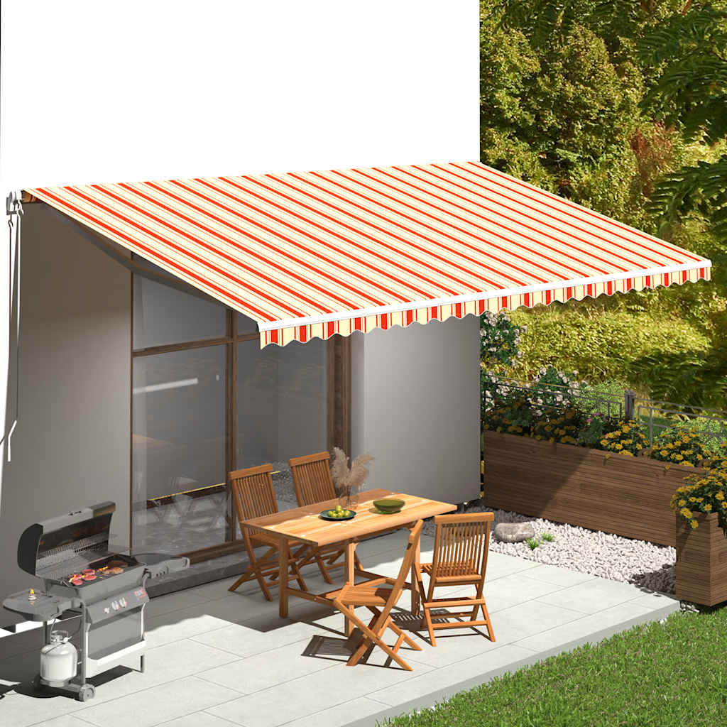 udskiftningsdug til markise 6x3 m gul og orange