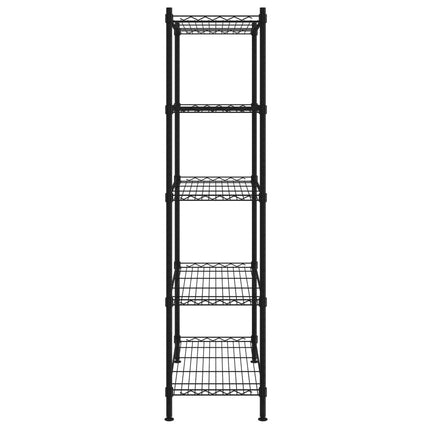 opbevaringsstativ med 5 hylder 90x35x180 cm 250 kg sort