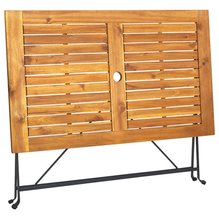 foldbart havebord 120x70x74 cm massivt akacietræ
