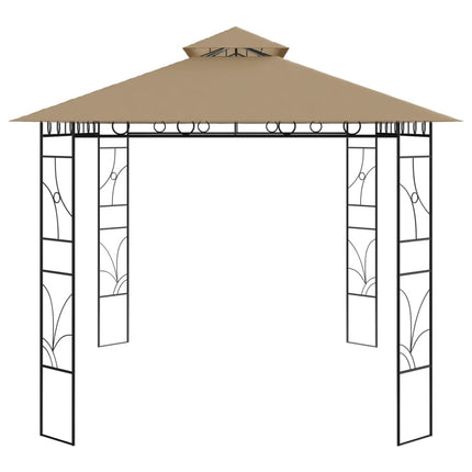pavillon 4x3x2,7 m 160 g/m² gråbrun