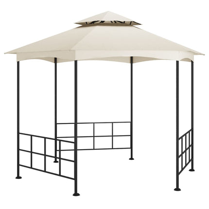 pavillon med sidevægge 3,1x2,7 m cremefarvet