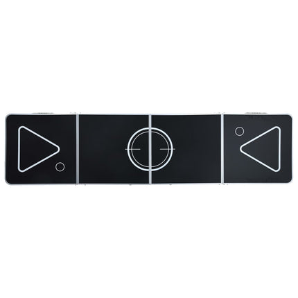 foldbart beer pong-bord med kopper og bolde 240 cm