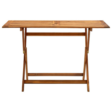 foldbart havebord 120x70x75 cm massivt akacietræ