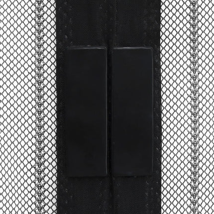 insektnet til dør 2 stk. med magneter 200x80 cm sort