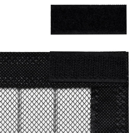 insektnet til dør 2 stk. med magneter 220x130 cm sort
