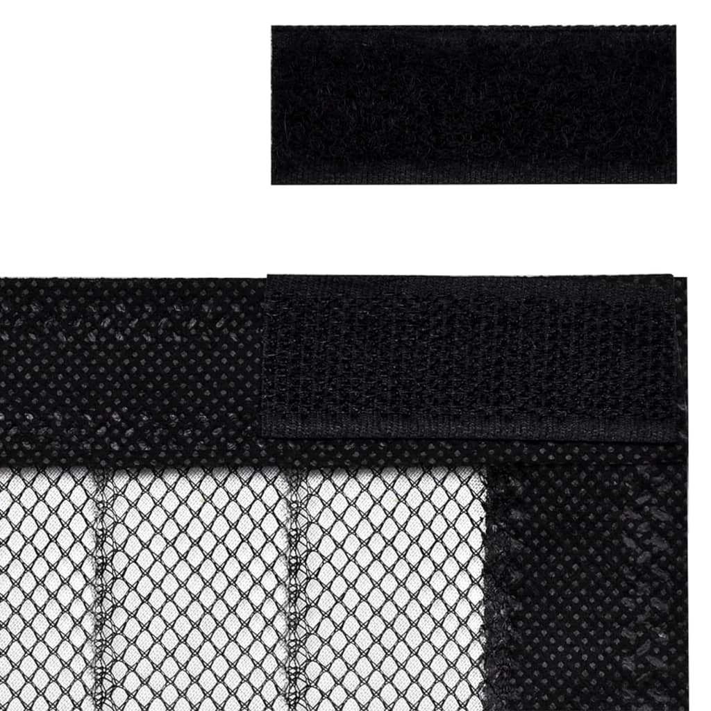 insektnet til dør 2 stk. med magneter 220x130 cm sort