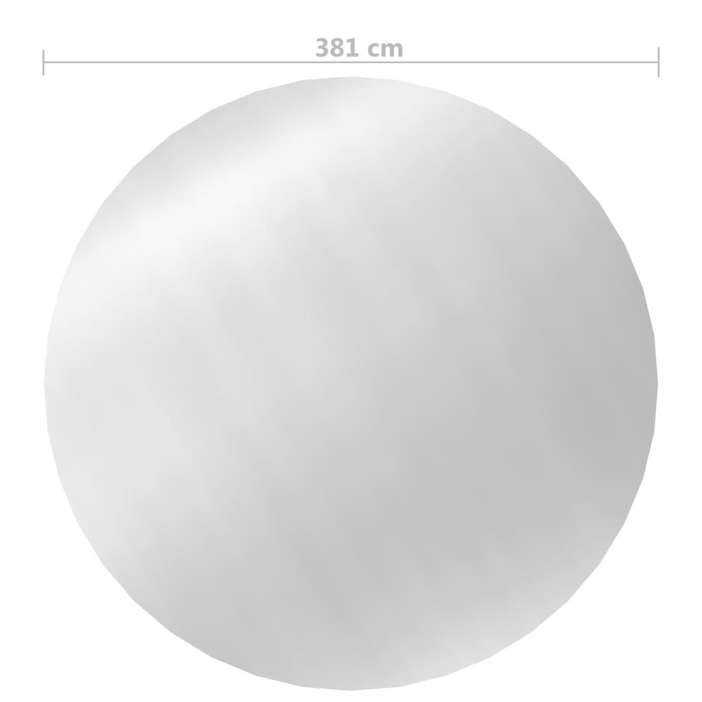 poolovertræk 381 cm PE sølvfarvet
