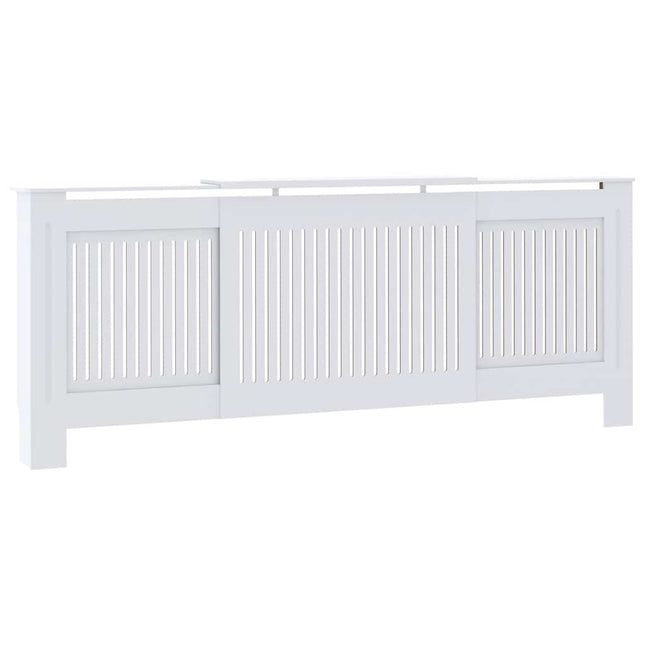 radiatorskjuler 205 cm konstrueret træ hvid
