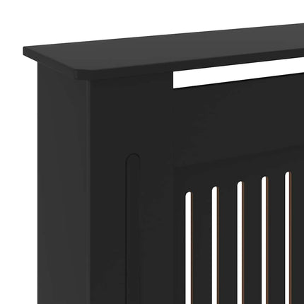 radiatorskjuler 205 cm konstrueret træ sort