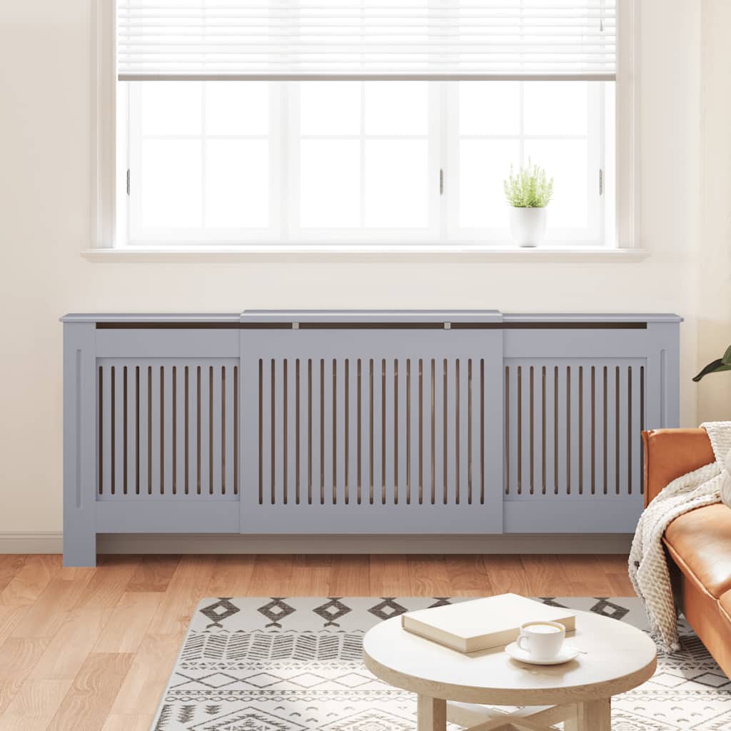 radiatorskjuler 205 cm MDF grå