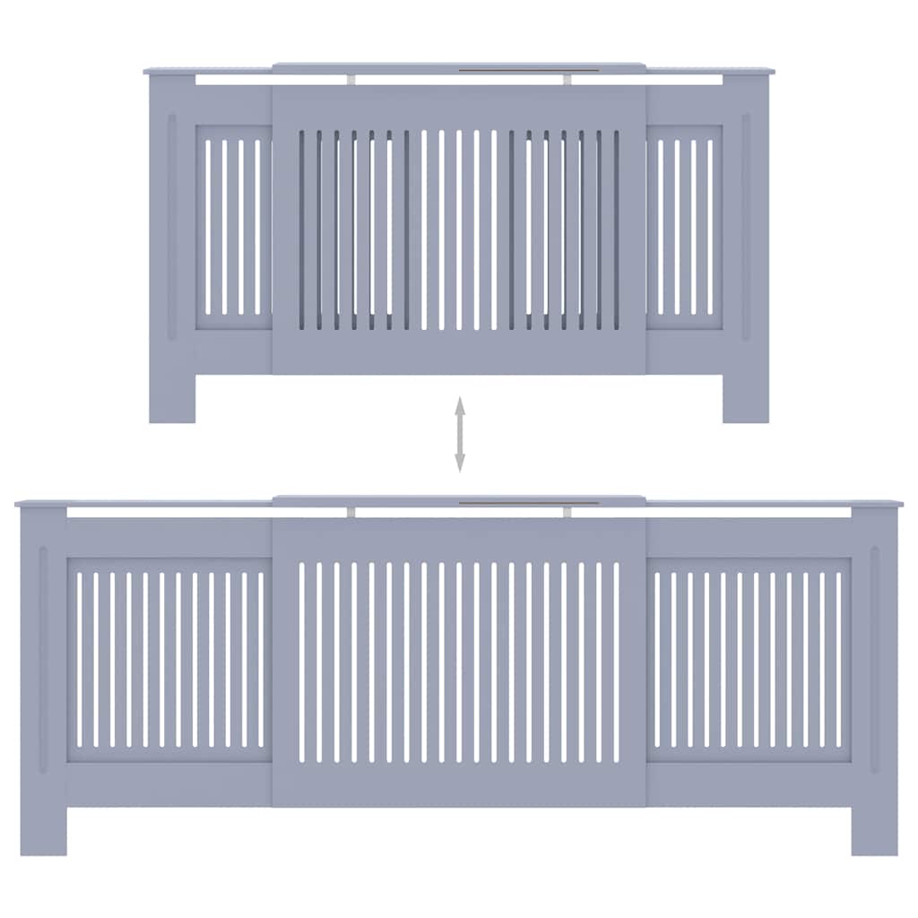 radiatorskjuler 205 cm MDF grå