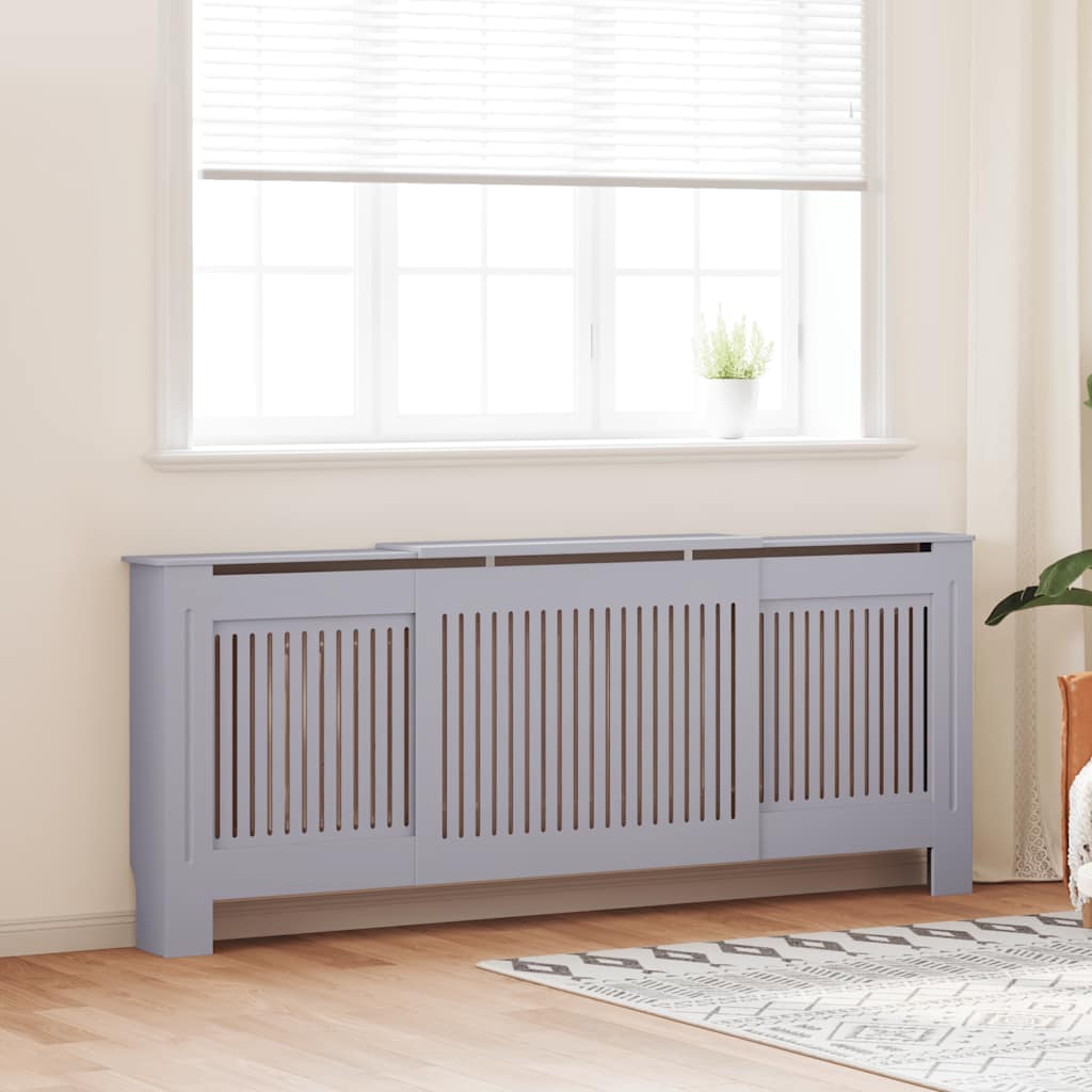 radiatorskjuler 205 cm MDF grå