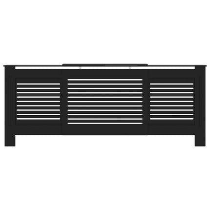 radiatorskjuler 205 cm MDF sort