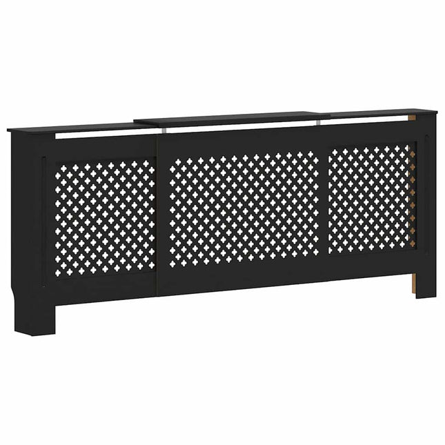 radiatorskjuler 205 cm MDF sort