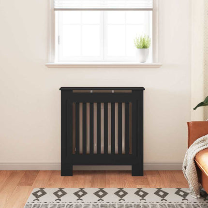 radiatorskjuler 78 cm konstrueret træ sort