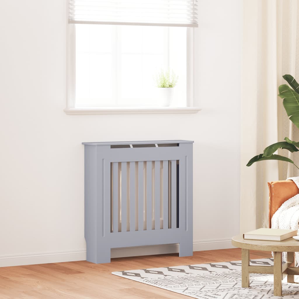 radiatorskjuler 78 cm konstrueret træ grå
