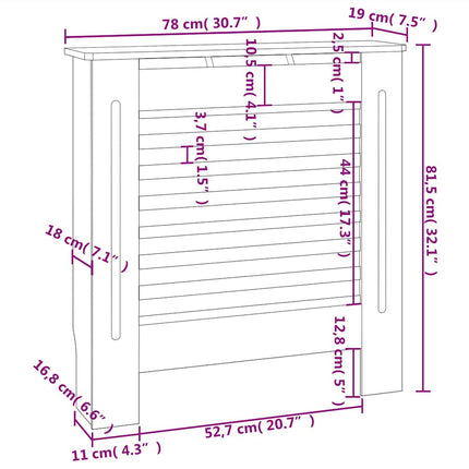 radiatorskjuler 78 cm MDF sort
