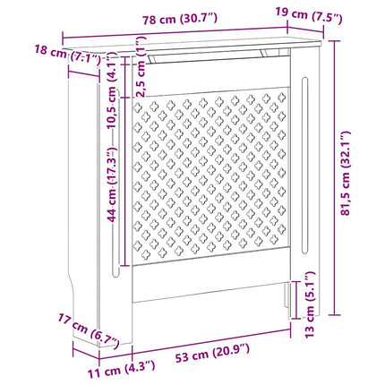 radiatorskjuler 78 cm MDF