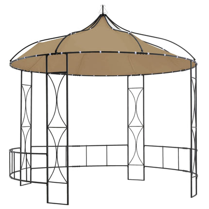 pavillon 300x290 cm rund gråbrun