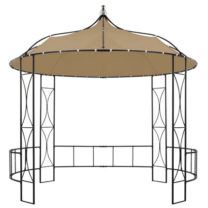 pavillon 300x290 cm rund gråbrun
