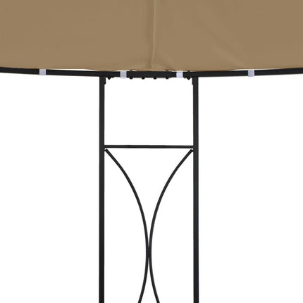 pavillon 300x290 cm rund gråbrun