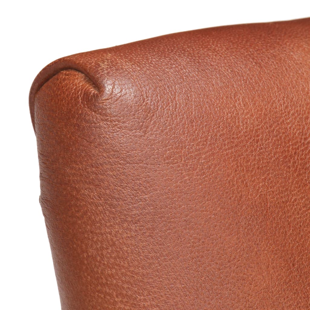 spisebordsstole 6 stk. ægte gedeskind brun