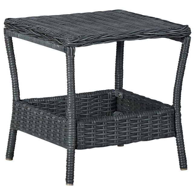 havebord 45x45x46,5 cm polyrattan mørkegrå