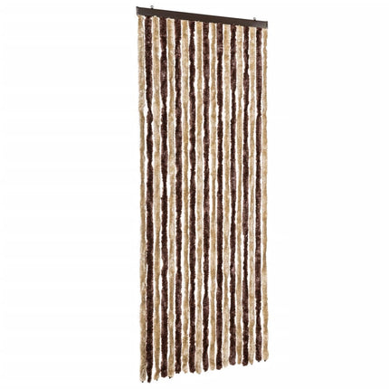 insektgardin 56x200 cm chenille beige og lysebrun