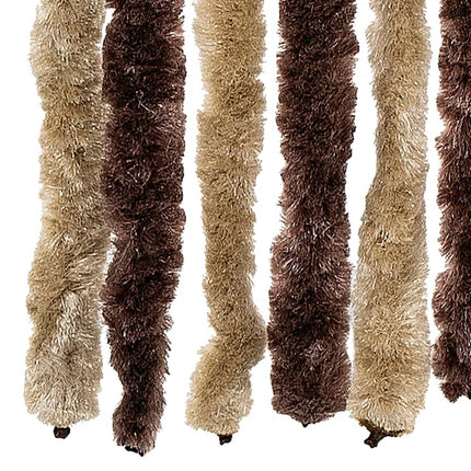 insektgardin 56x200 cm chenille beige og lysebrun