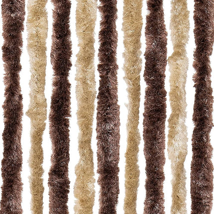 insektgardin 56x200 cm chenille beige og lysebrun