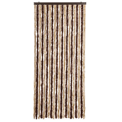 insektgardin 90x200 cm chenille beige og lysebrun