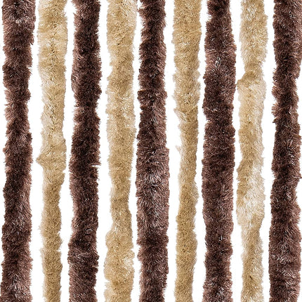 insektgardin 90x200 cm chenille beige og lysebrun