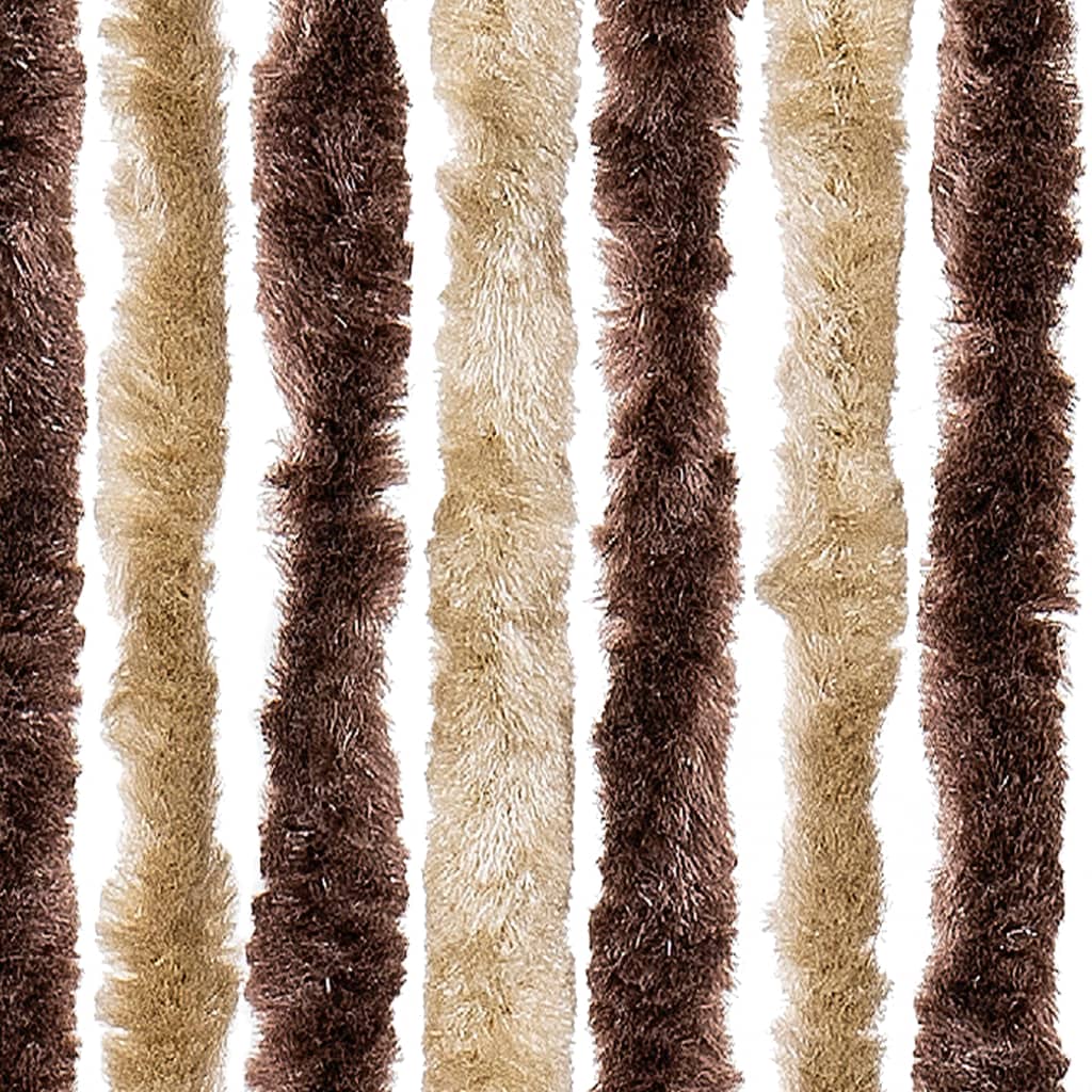 insektgardin 118x220 cm chenille beige og lysebrun