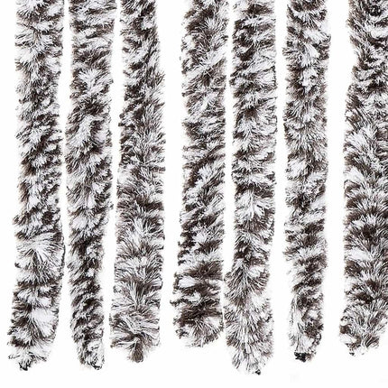 insektgardin 56x200 cm chenille brun og beige