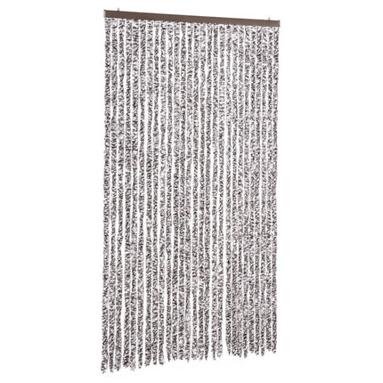 insektgardin 118x200 cm chenille brun og beige