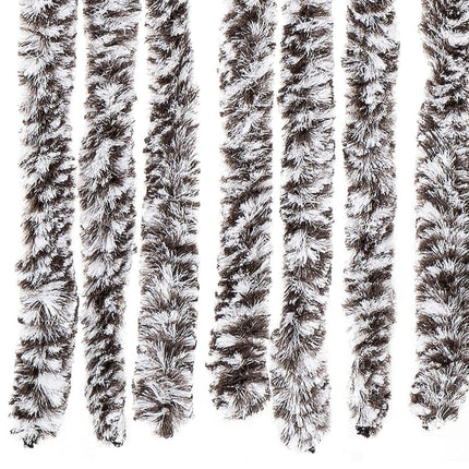 insektgardin 118x200 cm chenille brun og beige