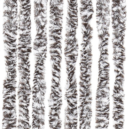 insektgardin 118x200 cm chenille brun og beige