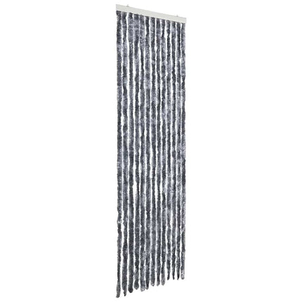 insektgardin 56x200 cm chenille sølvfarvet