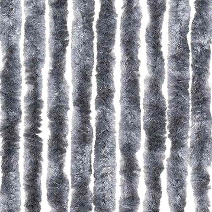 insektgardin 56x200 cm chenille sølvfarvet
